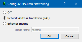 rpcemu configure dialog